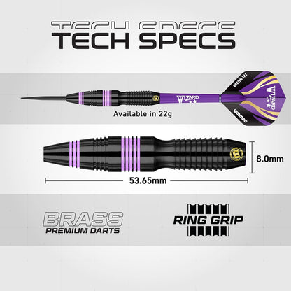 Darts Michael 'Mvg' Van Gerwen Vs Simon 'The Wizard' Whitlock | Twin Set | 22G Steeltip Brass Darts with Flights and Shafts (Stems)