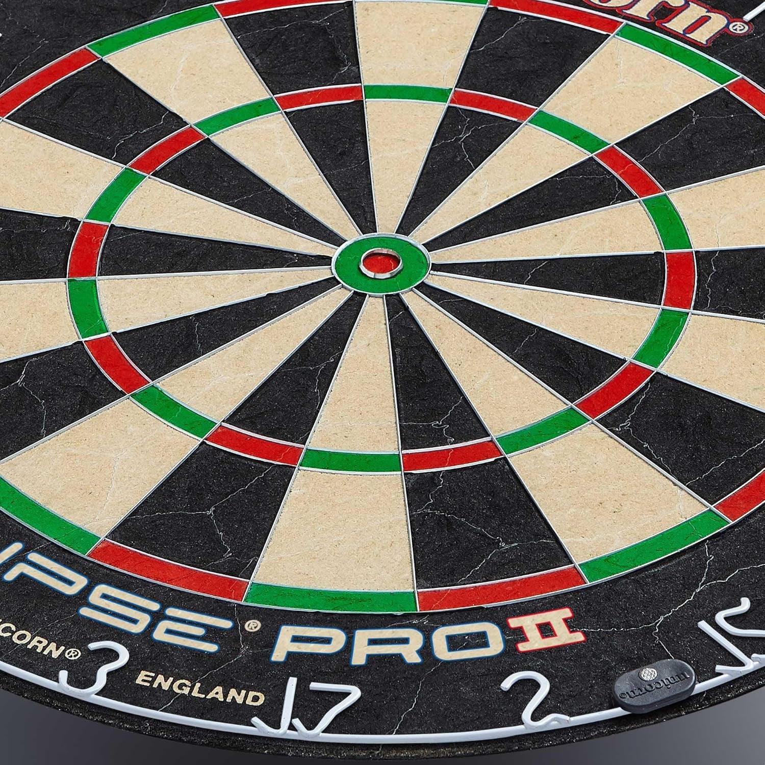 Dartboard Darts Board | Eclipse Pro/Eclipse Pro 2 | Flat Profile Number Ring | Championship Quality Sisal Bristle | Staple-Free Construction