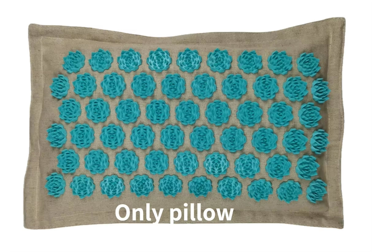 74*44Cm Nature Linen Coconut Palm Massage Yoga Mat with Bag Lotus Spike Acupressure Mat Cushion Massage Accupuncture Pad