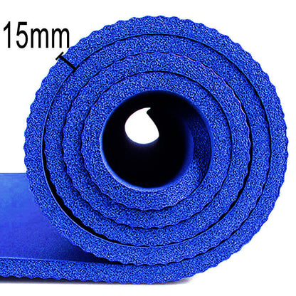 61X 185Cm Yoga Mat 15Mm Thick Gym Exercise Fitness Pilates Workout Mat Non Slip