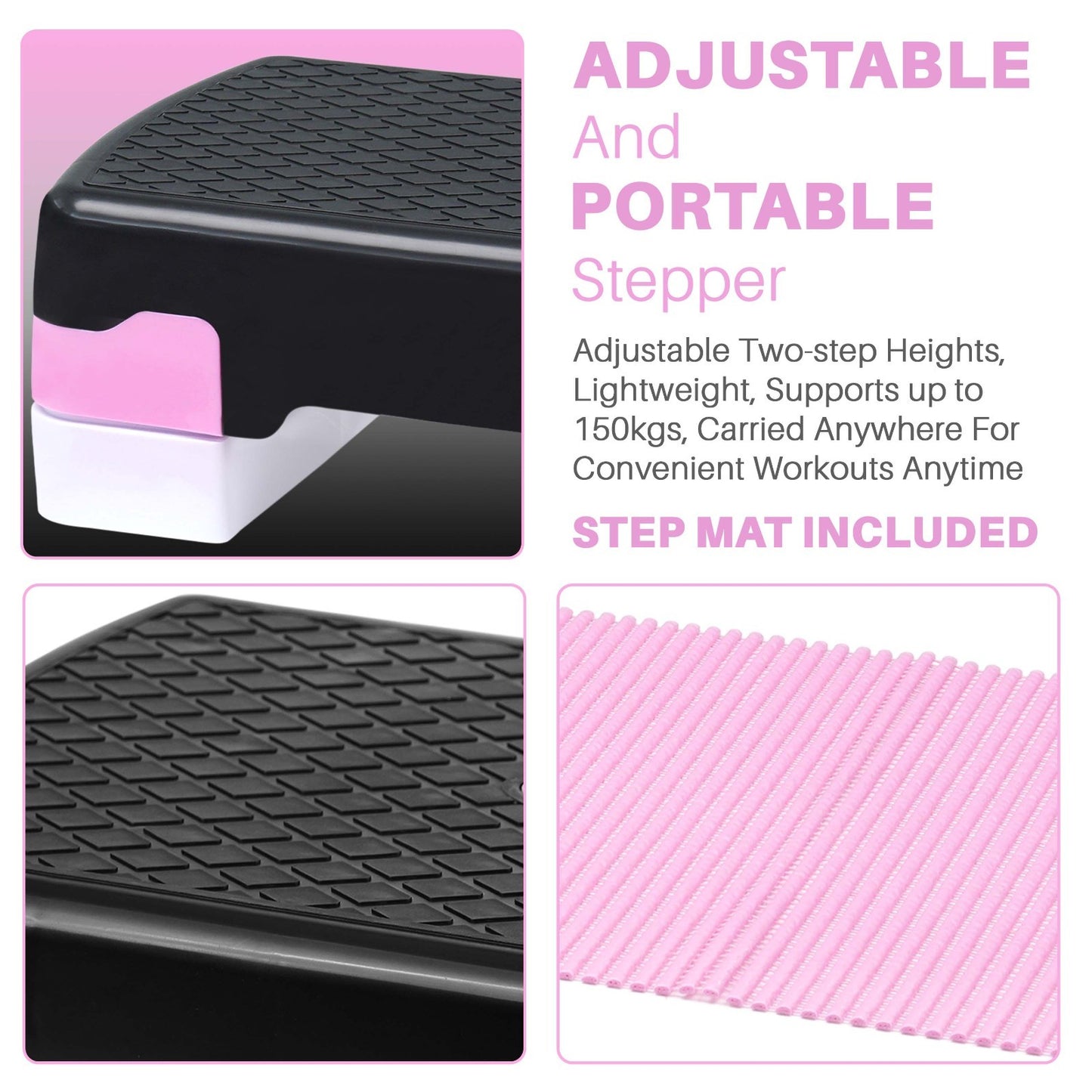 Aerobic Exercise Stepper Durable Non-Slip Mat Adjustable Fitness Yoga Equipment