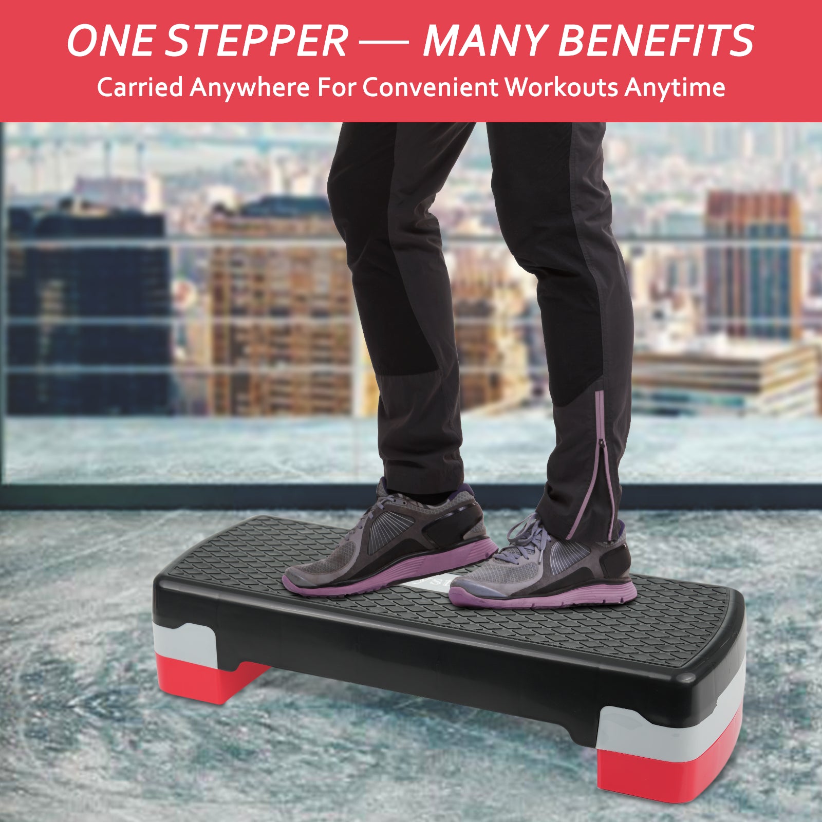 Aerobic Exercise Stepper Durable Non-Slip Mat Adjustable Fitness Yoga Equipment