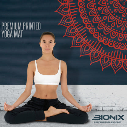 Yoga Mat Thick 10Mm Non Slip Gym Exercise Fitness Pilates Carry Strap NBR 183X62
