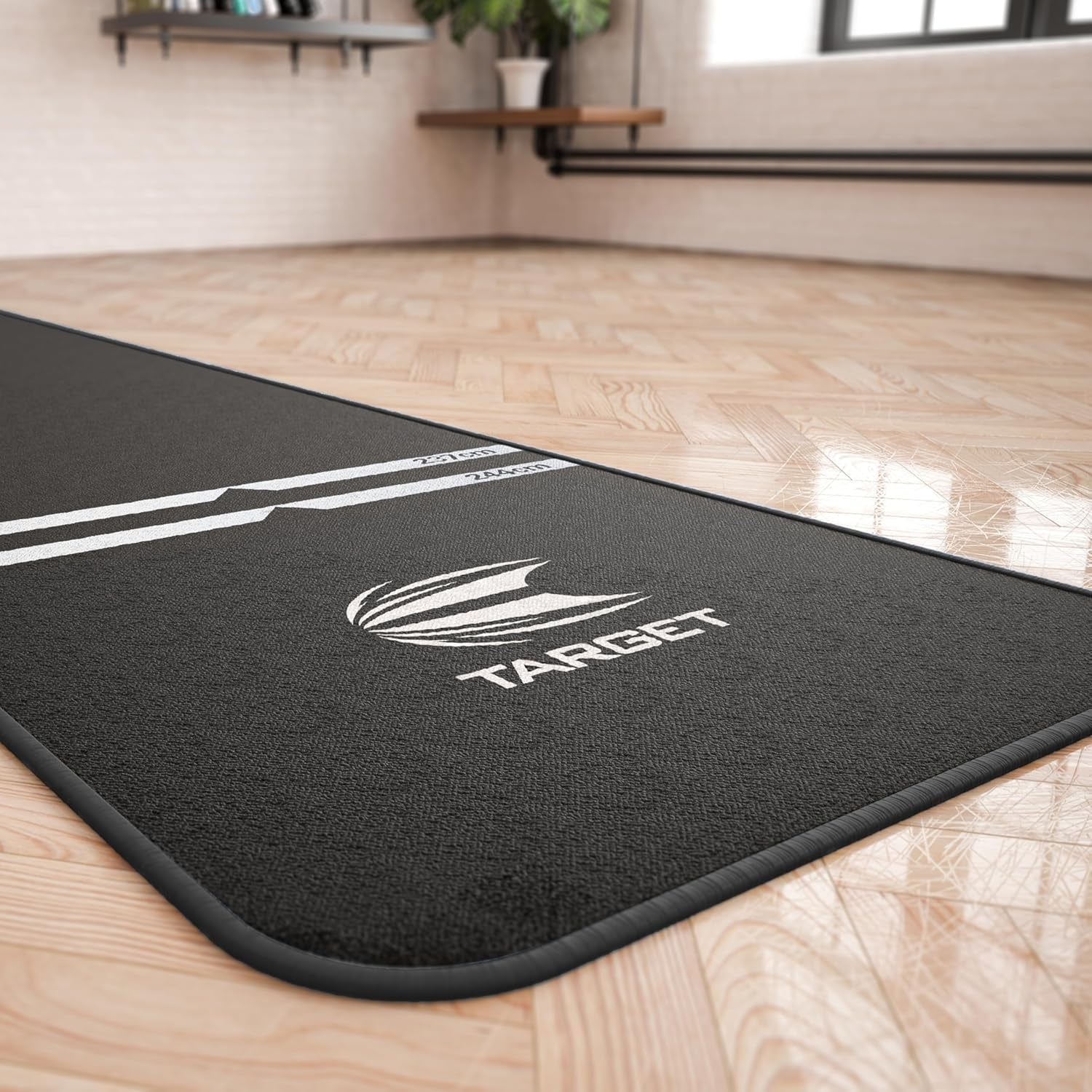 Dart Mat - World Champions/Ink/Mod | Dart Oche Mat with Soft Tip and Steel Tip Throw Line Distances | Non Slip Carpet Mats for Floor and Dart Tips Protection | Darts Accessories