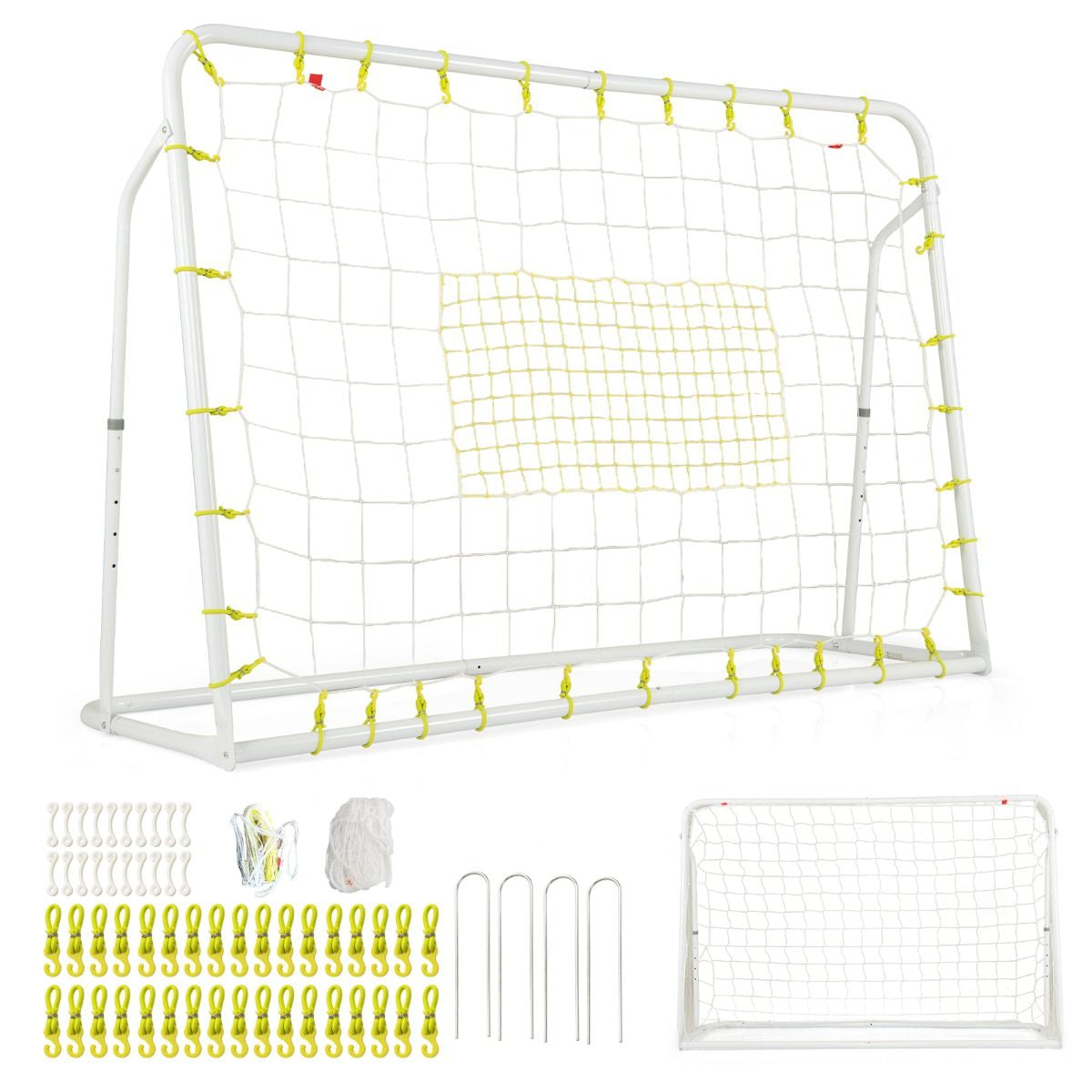 2-In-1 Kids Soccer Rebounder and Soccer Goal for Kids Aged 6+ Years Old
